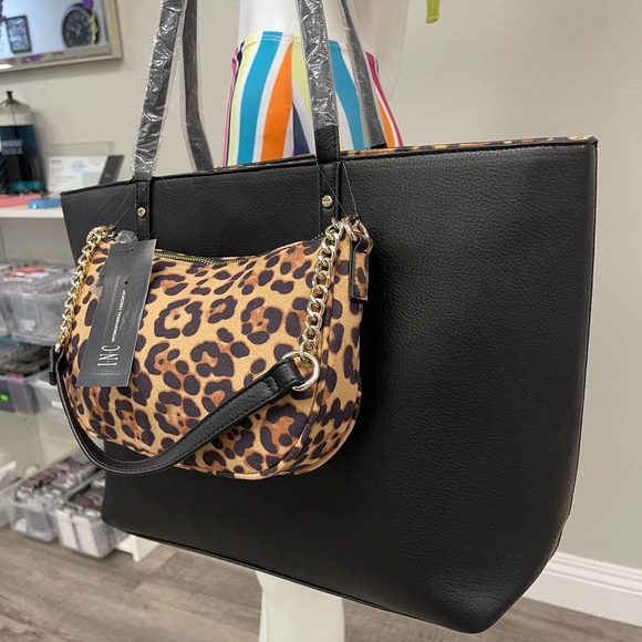 $199.50 Retail INC bag ZOIEY 2 PC LEOPARD 10011026700 - Picture 9 of 11